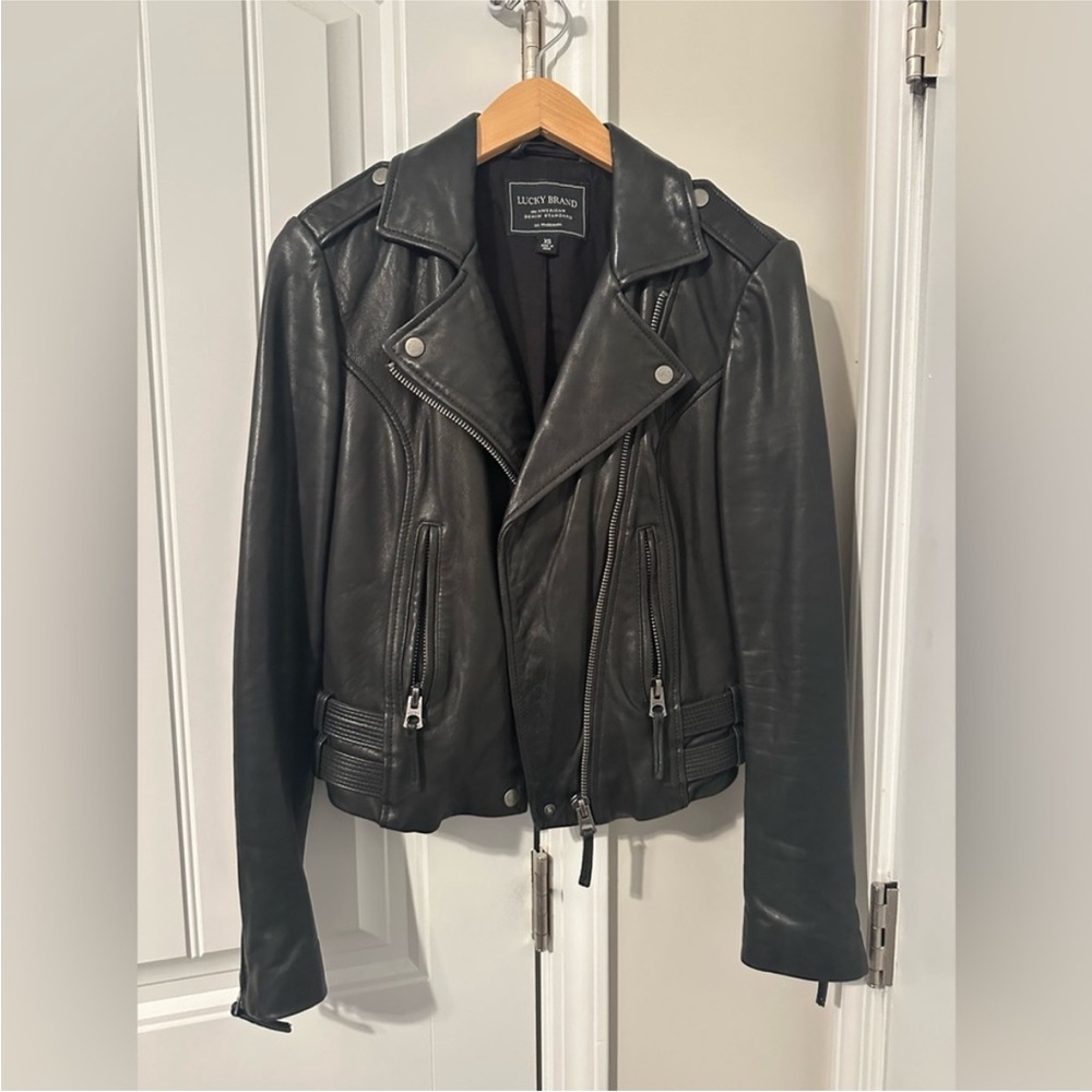 Lucky Brand Classic Black Leather Jacket